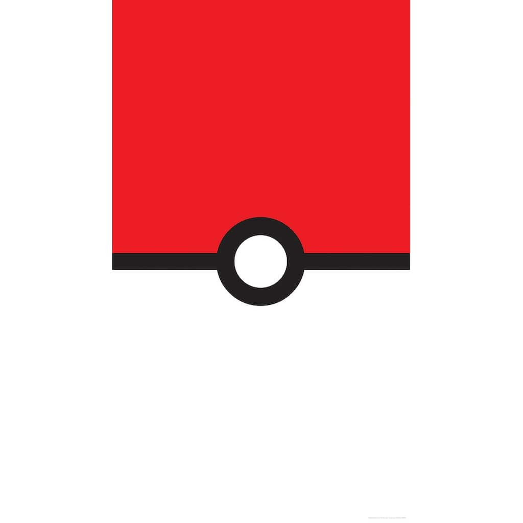 RoomMates Pokémon Pokeball Red and White Peel and Stick Mural