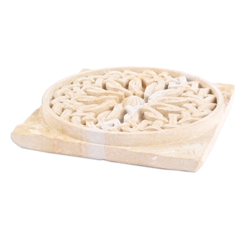 Novica Handmade Infinity Rosette Felsite Stone Decorative Accent