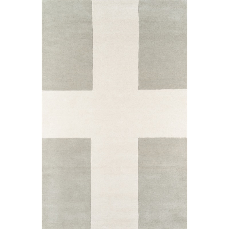 Novogratz by Momeni Delmar Chevalier Hand Tufted Wool Area Rug - 5' x 8' - Grey - Runner