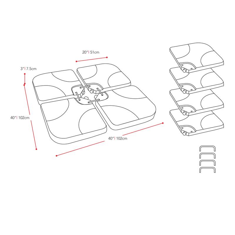 CorLiving Patio Umbrella Base Weights