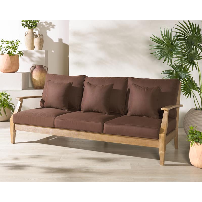 SAFAVIEH Couture Martinique Wood Patio Sofa