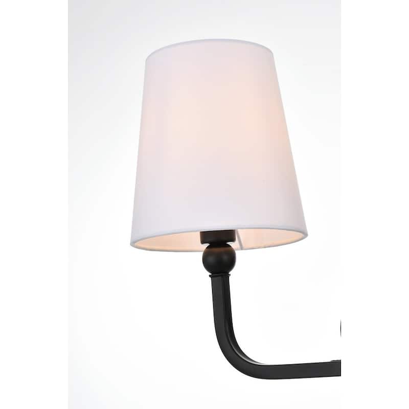 Cole 1 Light Black and Clear Bath Sconce