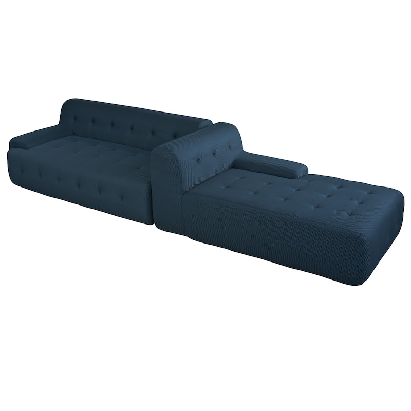 Sectional Sofa Minimalist Modular Couch, 3 Seat Modern Sofa Upholstered Deep Seat Couches Livingroom Lounge Couches