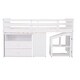 preview thumbnail 6 of 25, Twin Size Pine Wood Loft Bed with Storage Steps, Movable Desk with 5 Drawers, Full-Length Guardrail