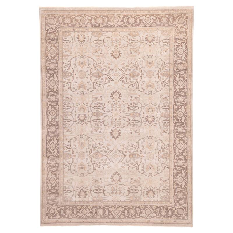 ECARPETGALLERY Hand-knotted Jamshidpour Light Grey Wool Rug - 10'0 x 13'10