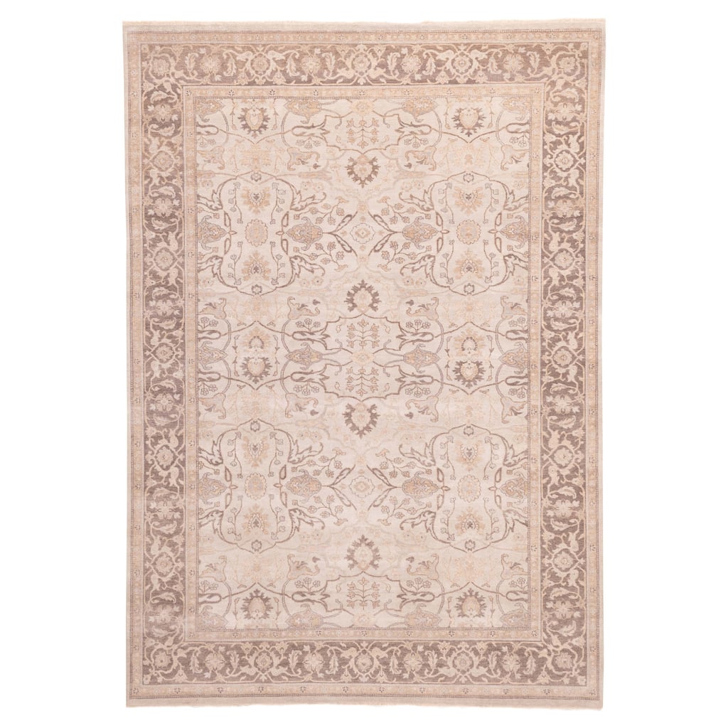 ECARPETGALLERY Hand-knotted Jamshidpour Light Grey Wool Rug - 10'0 x 13'10