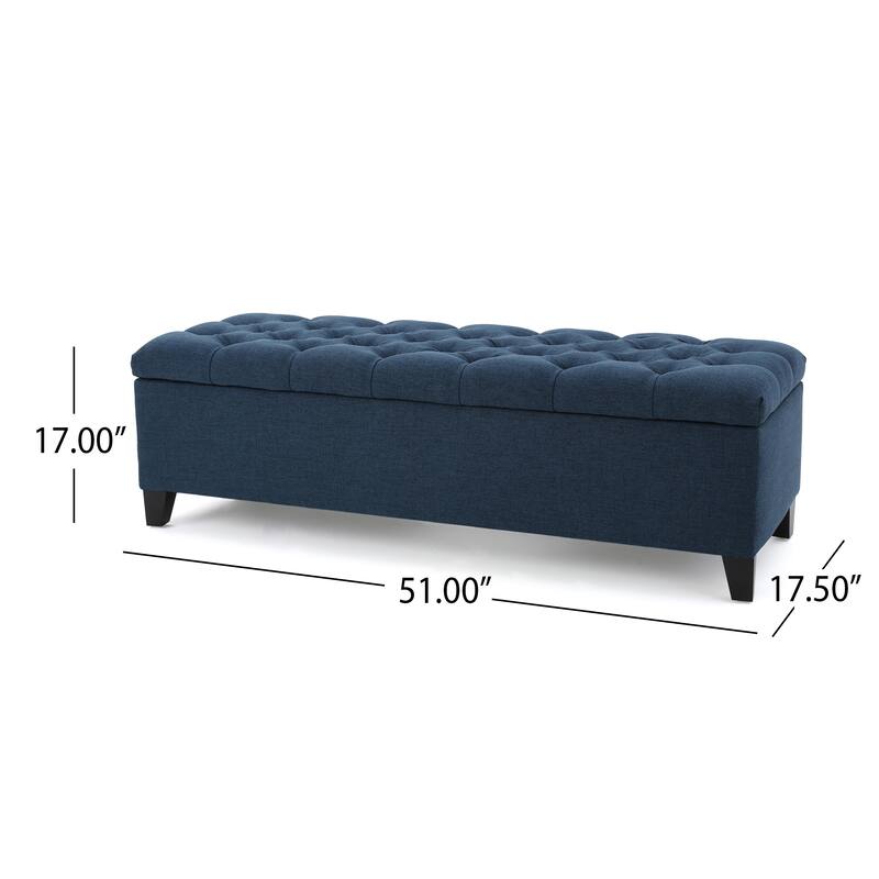 Ottilie Button-tufted Storage Ottoman Bench by Christopher Knight Home