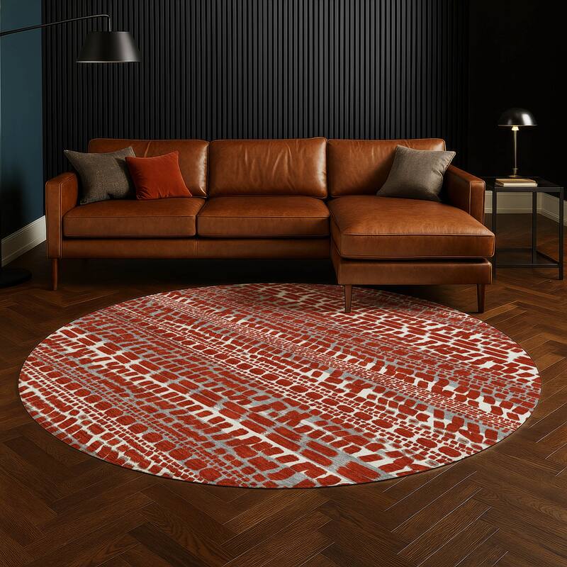 Machine Washable Indoor/ Outdoor Modern Winfield Chantille Rug