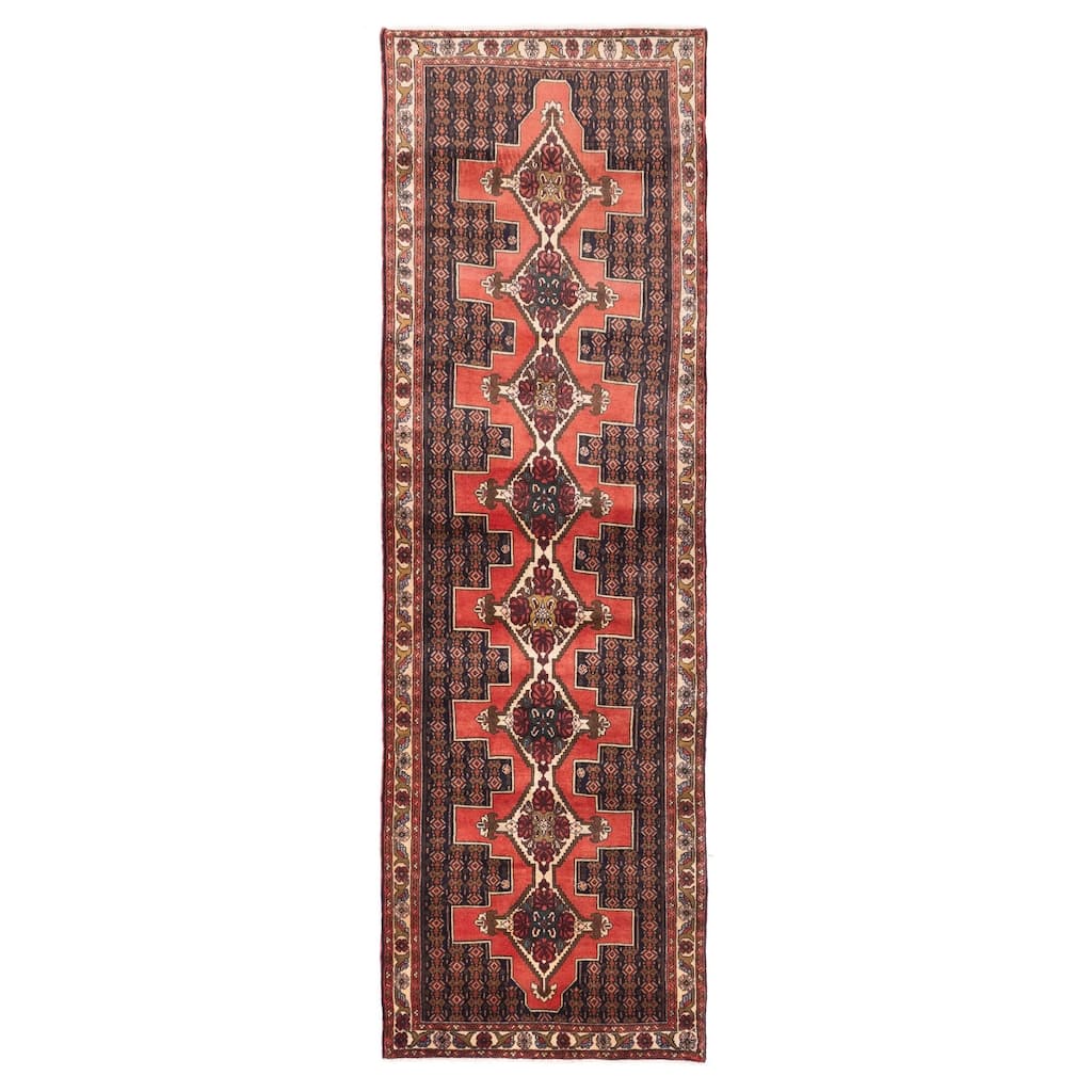 ECARPETGALLERY Hand-knotted Anatolian Light Red Wool Rug - 3'1 x 10'2