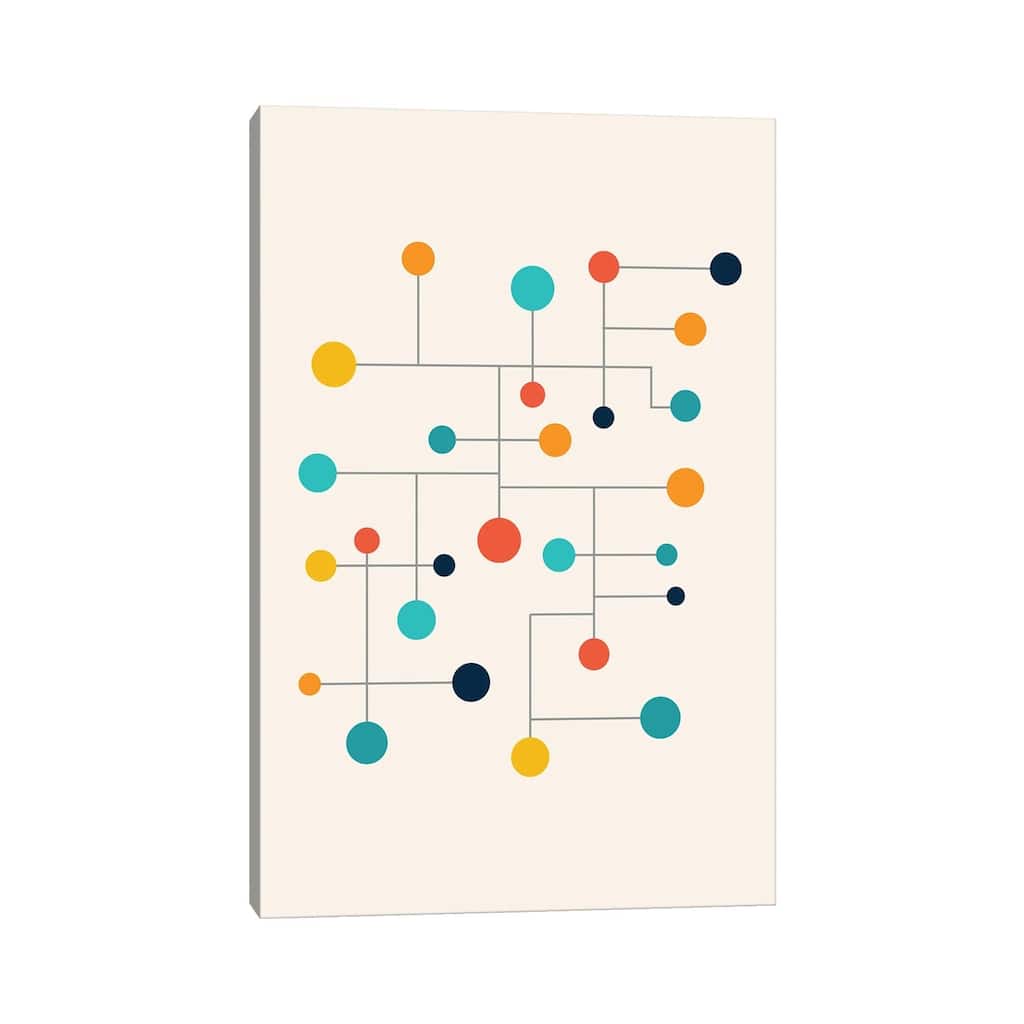 iCanvas "Mid Century Pop Modern Circles" by Nordic Print Studio Canvas Print