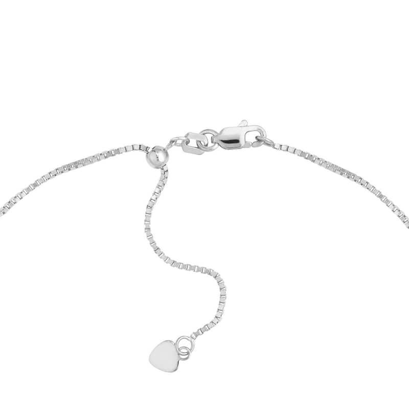 Curata 925 Sterling Silver Rhodium, Yellow and Rose Gold Plated 22" 0.95mm Adjustable Box Chain Necklace