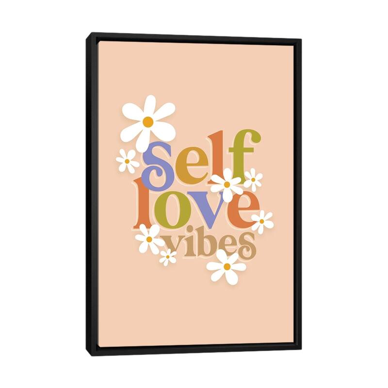 iCanvas "Self Love Vibes" by Dominique Vari Framed - Black - 40x26