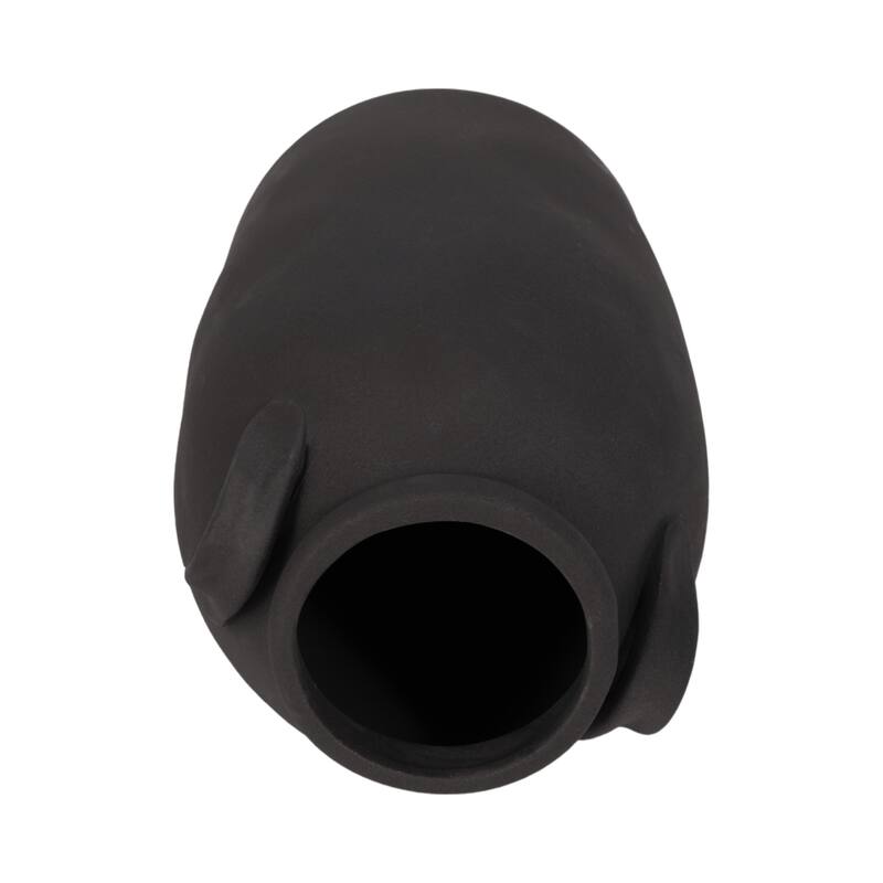 Sagebrook Home Ceramic Vase with Handles - Elegant Accent for Timeless Decor