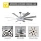 preview thumbnail 38 of 118, 20"/24"/72" Oaks Aura Cotti Low Profile Dimmable Smart Ceiling Fan with Lights 6-Speed Flush Mount Modern Remote