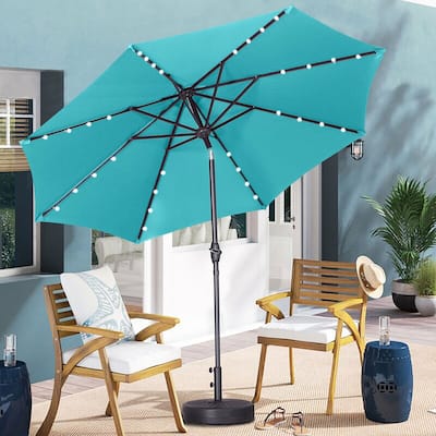 9FT Patio Umbrella with Base Included Outdoor Umbrella with Tilt and Crank