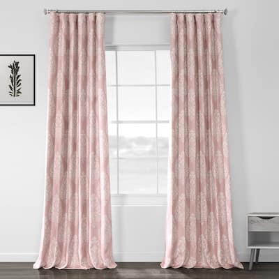 Exclusive Fabrics Frances Printed Textured Room Darkening Curtain (1 Panel) - Stylish Print, Textured Elegance