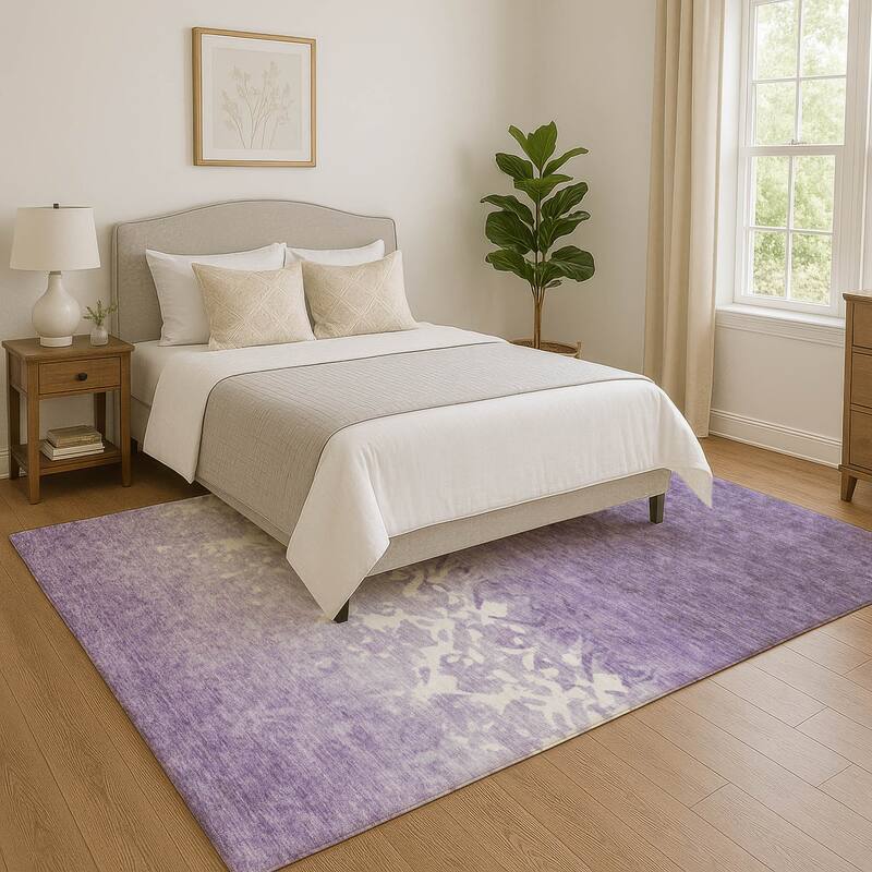 Premium Washable Super Soft Modern Ombre Mayfield Rug - Purple - 8' x 10'