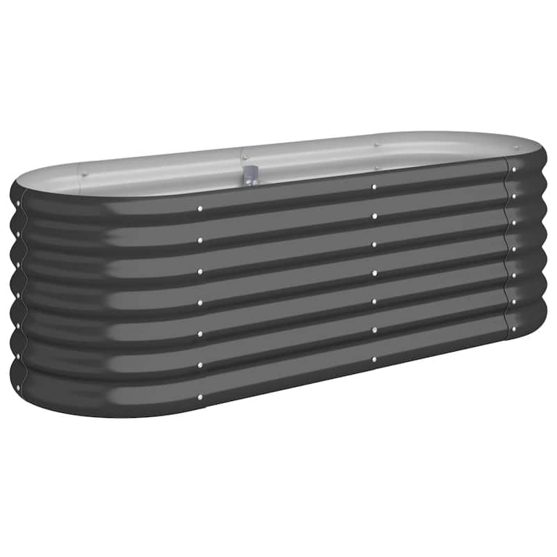 vidaXL Garden Raised Bed Patio Outdoor Raised Planter Box Powder-coated Steel