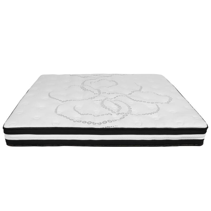 Tufted Platform Bed with 10 Inch Pocket Spring Mattress