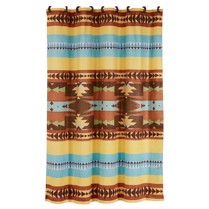 Paseo Road by HiEnd Accents Mesa Southwestern Shower Curtain, 72" x 72", 1PC