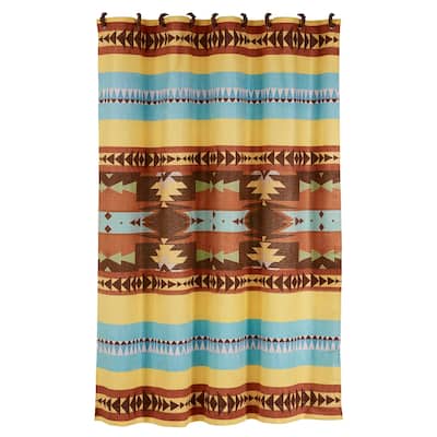 Paseo Road by HiEnd Accents Mesa Southwestern Shower Curtain, 72" x 72", 1PC