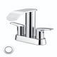preview thumbnail 1 of 6, WOWOW 4 in. Centerset Double Handle Waterfall Bathroom Sink Faucet Polished Chrome