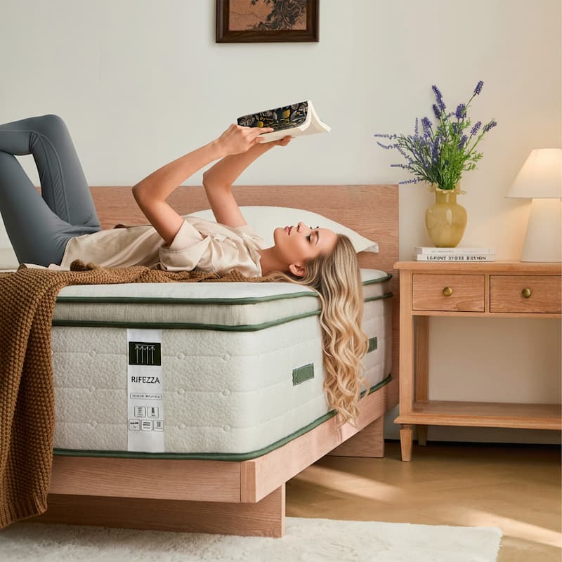 14" Hybrid Mattress Medium-Firm Gel Memory Foam Pocket Coils Cooling Pillow Top CertiPUR-US