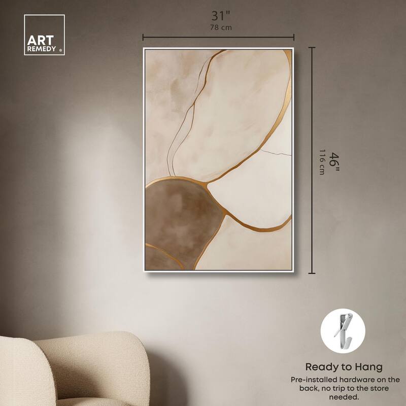Taupe Terrain I Canvas by Art Remedy