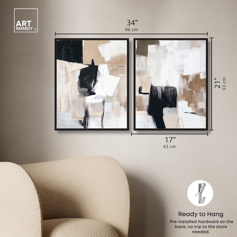Endless Contrast Canvas Set of 2 by Art Remedy