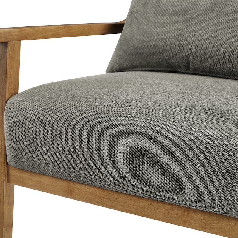 Rhyl Wood Arm Accent Chair with Lumbar Accent Pillow by Greyson Living