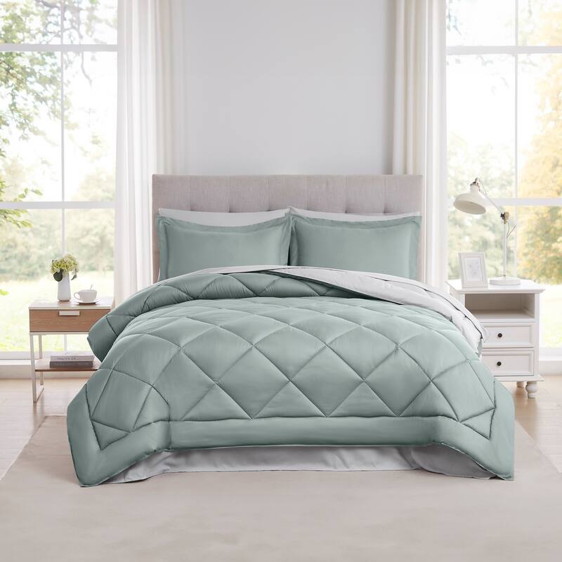 Modern Threads 7-Piece Reversible Comforter Set - Includes Comforter, Sheets, Pillowcases, Shams