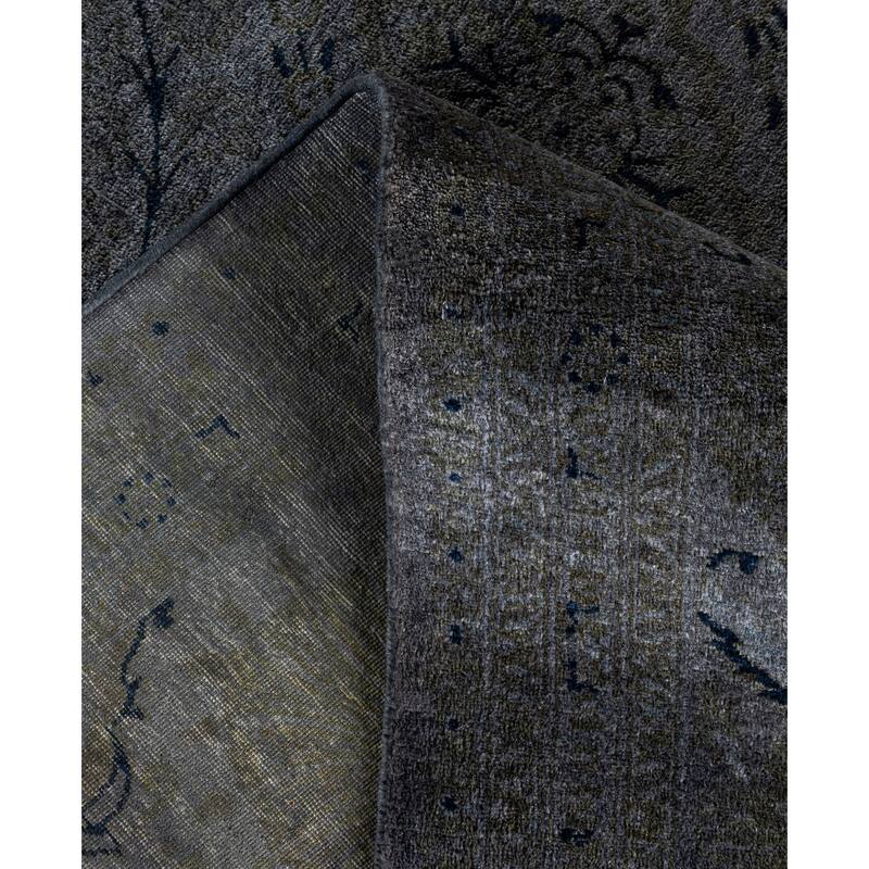 Overdyed One-of-a-Kind Hand-Knotted Area Rug - Black - 8' 2" x 10' 2"