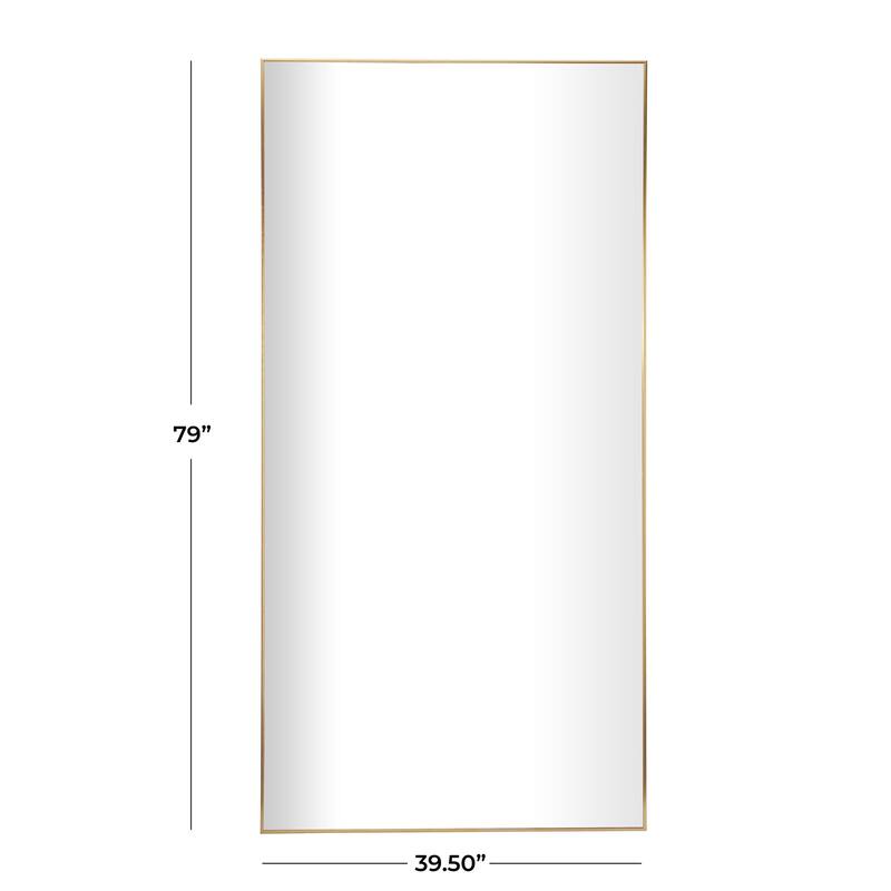 CosmoLiving by Cosmopolitan Gold Metal Room Wall Mirror with Thin Frame