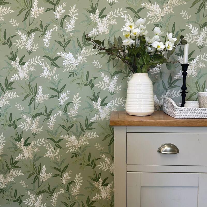 Belgravia Decor Olivia Sage Floral Wallpaper