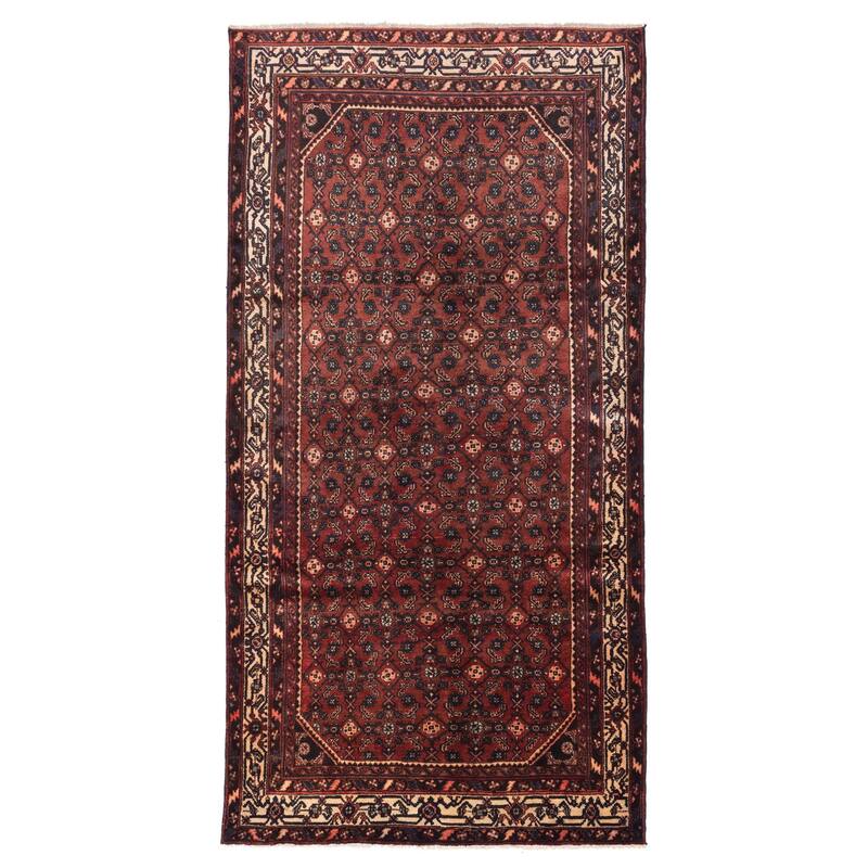 ECARPETGALLERY Hand-knotted Andelz Dark Red Wool Rug - 5'1 x 9'11