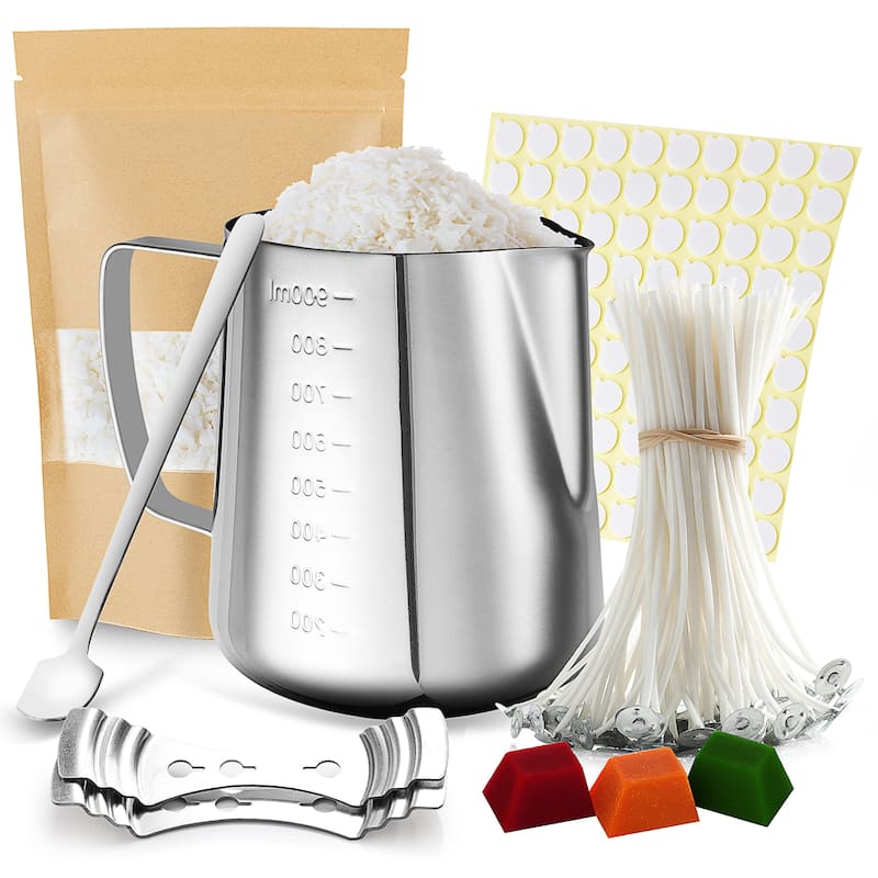 Craftbud 108 Piece Candle Making Kit for Adults & Kids - Full DIY Soy Candle Making Kit with Candle Wax and Supplies - Multi