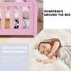preview thumbnail 5 of 7, Full Size Bed Floor Bed with Safety Guardrails and Door for Kids