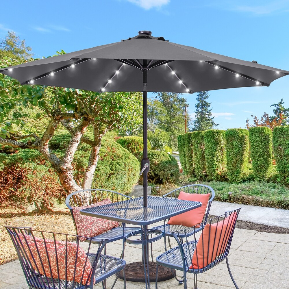 Heavy Duty Outsunny Patio Umbrella 15' Steel Rectangular Outdoor