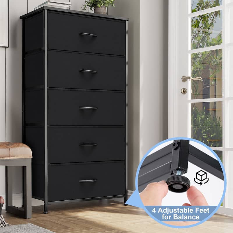 5 Drawers Vertical Dresser Storage Tower Organizer Unit for Bedroom