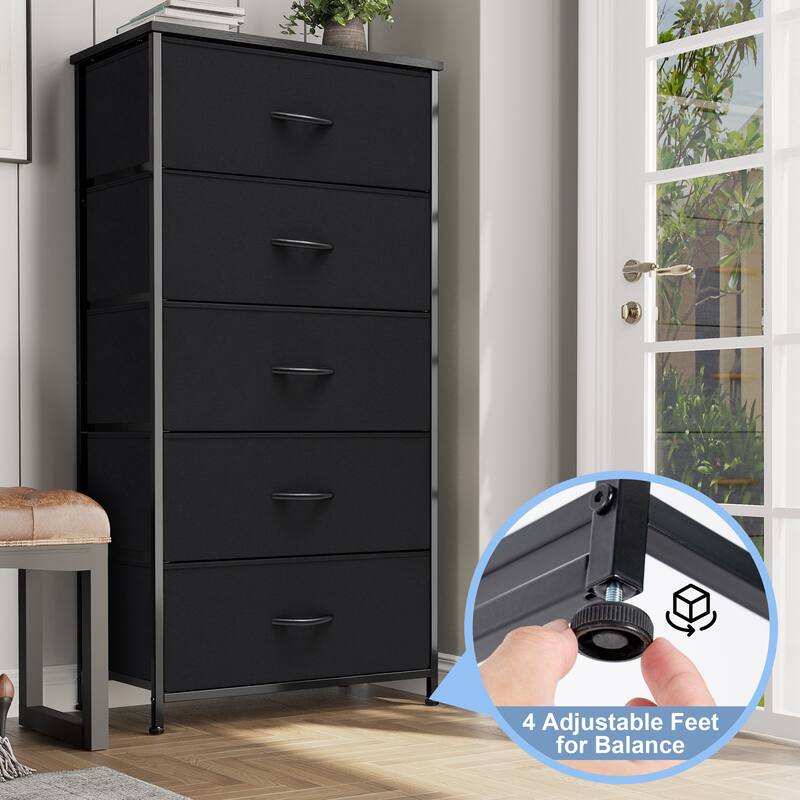 5 Drawers Vertical Dresser Storage Tower Organizer Unit for Bedroom