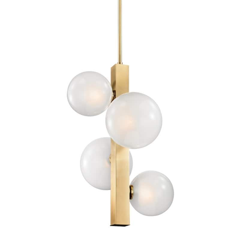 Hudson Valley Lighting Hinsdale 4 Light 21" Wide Abstract Pendant - Aged Brass