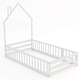 preview thumbnail 13 of 20, Costway Twin Size Montessori Floor Bed for Toddler with Lockable Door White