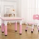 preview thumbnail 28 of 28, Kids Table and Chairs Set, Height Adjustable Desk with 4 Seats for Ages 2-10