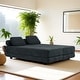 preview thumbnail 33 of 166, Daybed Convertible Bench - Fold Out Sleeper with Queen Size Mattress Set-of-2 - Charcoal