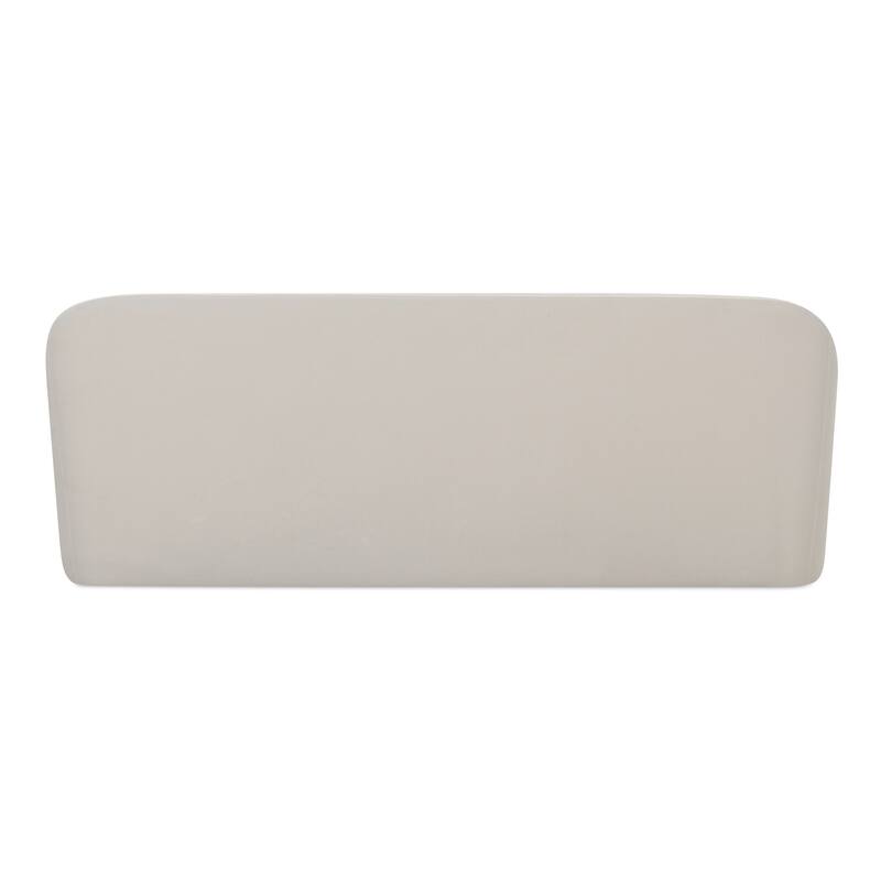 NADAAL STUDIOS Rivenor Rialto Sofa, High Curved Back, Five Round Toss Cushions, White Performance Upholstery