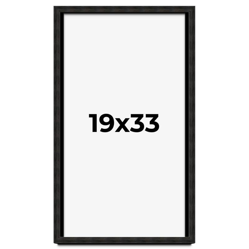 19x33 Shadow Box Black Rustic Barnwood Display Frame | 1.125 Inch