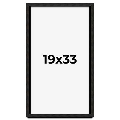 19x33 Shadow Box Black Rustic Barnwood Display Frame | 1.125 Inch