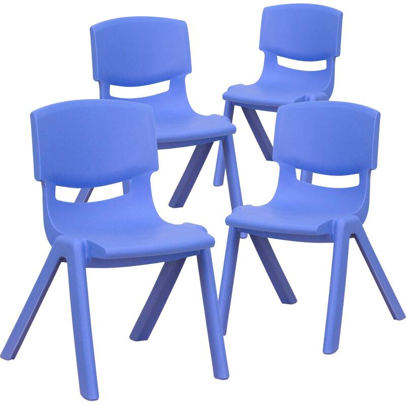 4 Pack Plastic Stack School Chair with 12" Seat Height - Kids Chair