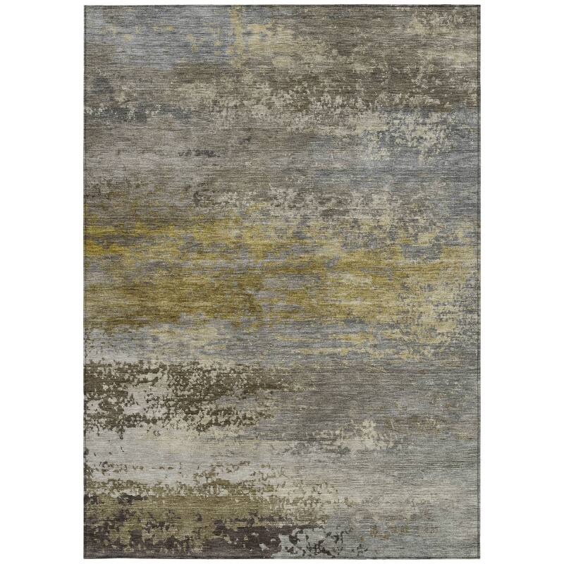 HomeRoots Abstract Transitional Rectangle Outdoor Rug