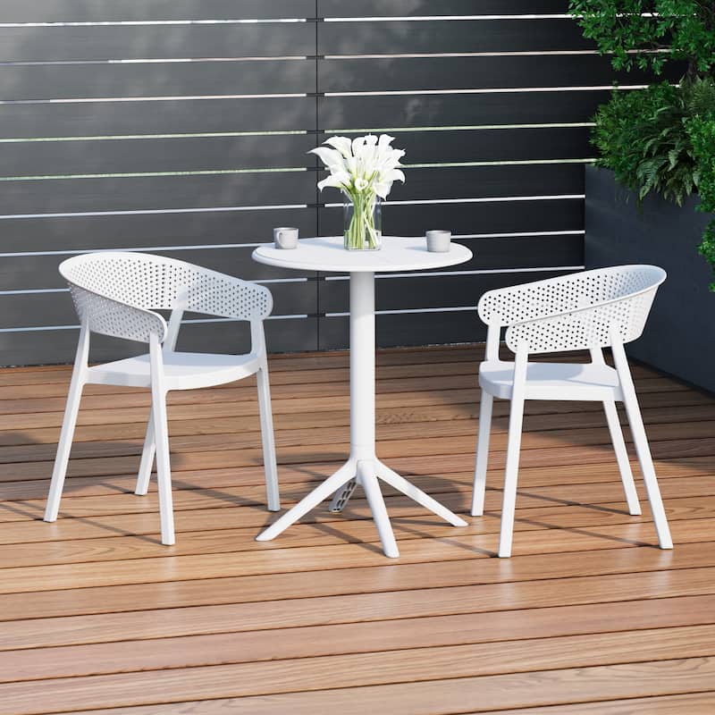 Frond and Form 2-Person Outdoor Round Dining Set